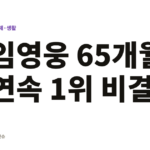 임영웅 65개월 연속 1위 비결과 K-트로트 열풍의 의미 임영웅 65개월 연속 1위 비결