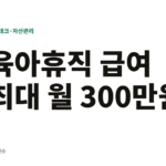 육아휴직 급여 최대 월 300만원